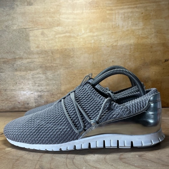 Cole Haan ZeroGrand Quilted Womens Size 9B Shoes Sneakers Gray Silver - Picture 3 of 8